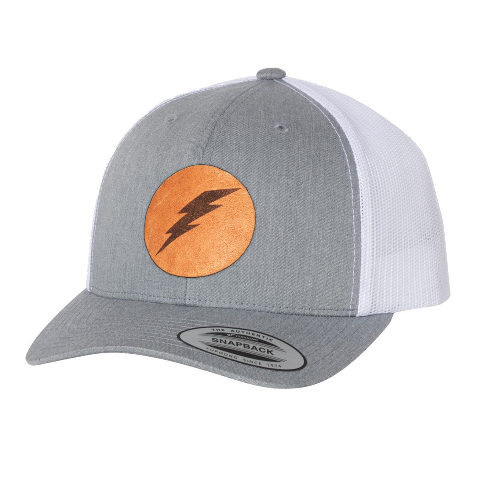 Tampa Lightning Bolt Leather Patch Hat Snapback Trucker Etsy