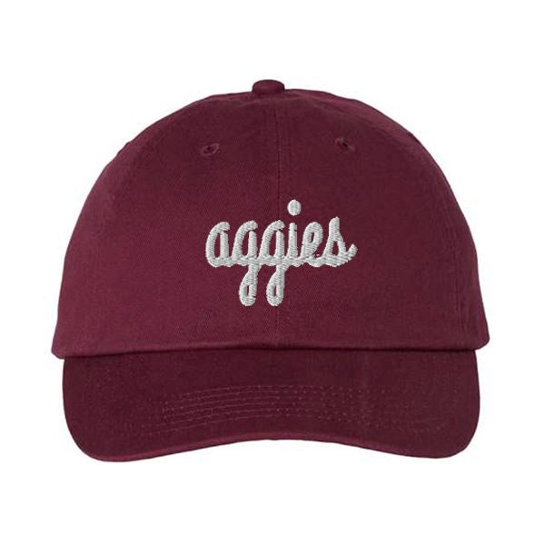 Texas "aggies" Embroidered Hat - "Dad Hat" Style - 3 Colors - Aggies Women's Hat - A&M Girl's Hat - Texas Gift