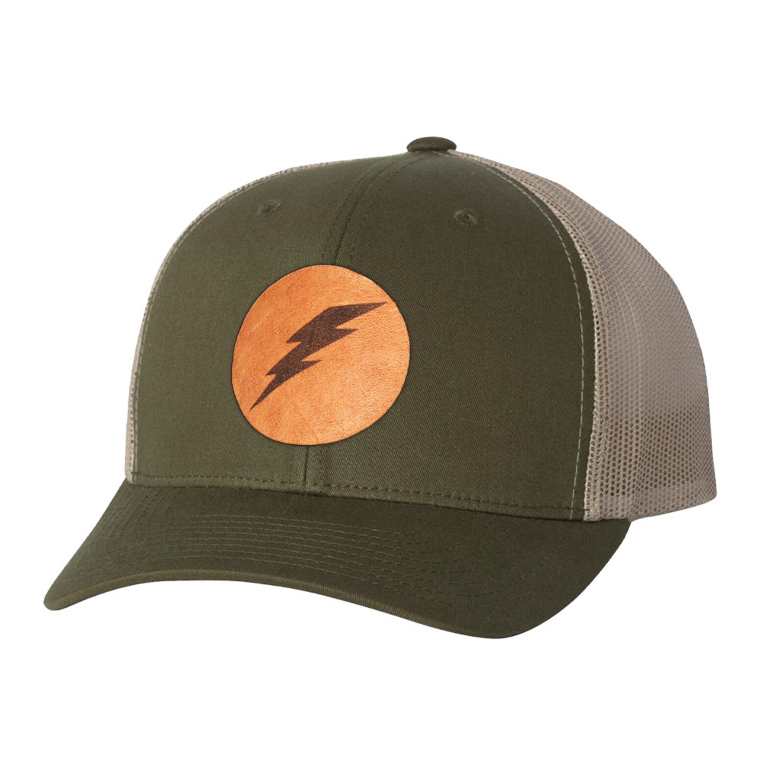 Tampa Lightning Bolt Leather Patch Hat Snapback Trucker Etsy