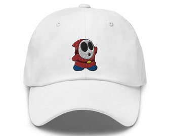 Shy Guy Embroidered Hat - "Dad Hat" Style - 6 Colors - Video Game Hat - Retro Game Hat