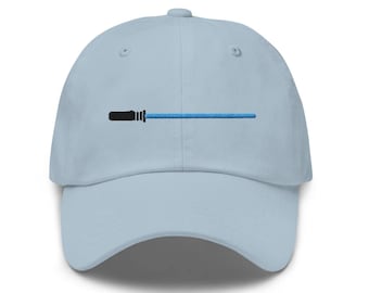 Blue Lightsaber Embroidered Hat - "Dad Hat" Style - Over 30 Colors - Theme Park Hat - Galaxy's Edge - Mandalorian