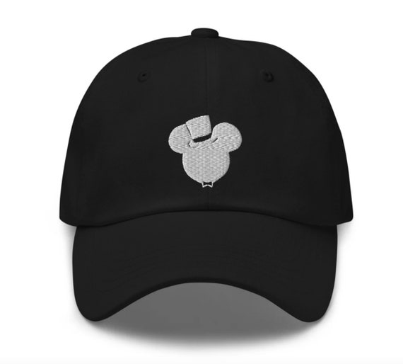Groom Mickey Top Hat Embroidered Hat - Black -  display picture 1