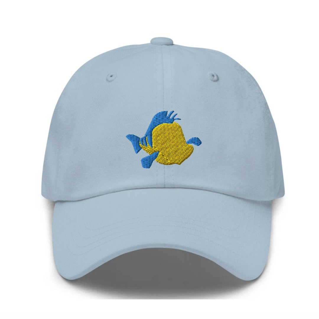 Little Mermaid flounder Embroidered Hat dad Hat Style Over 30 Colors