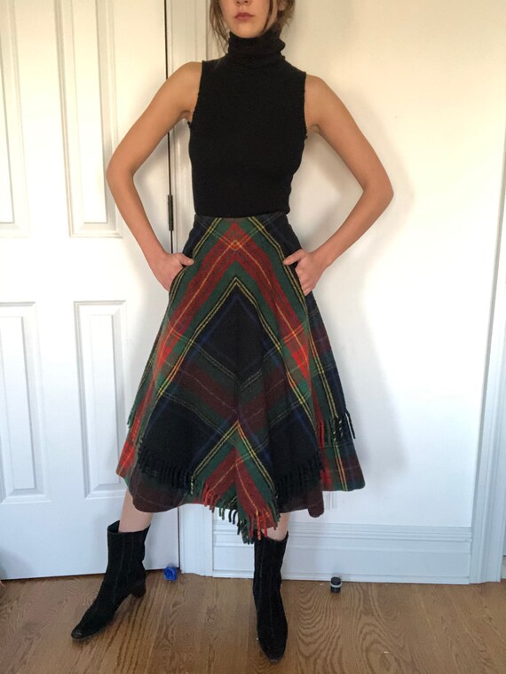 RARE Collectors 1952 Jean Dessés Wool Tartan Skirt
