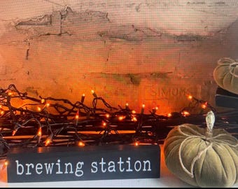 Brewing Station Sign |Coffee Bar Sign| Kitchen Decor| Coffee Lover Sign| Coffee Decor| Office Decor| Breakroom Sign| Coffee Sign|Office Sign