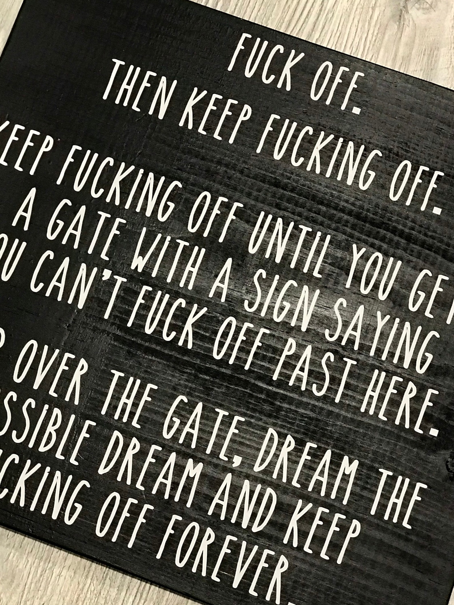 Fuck Off Sign L Fuck Off Quote L Fuck Off Definition Sign L Etsy