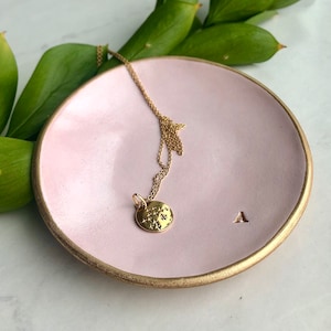 Handmade Personalized Clay Monogram Jewelry Dish | Custom | Ring Dish | Trinket Tray | Bridesmaid | Engraved | Engagement Weddings | Initial