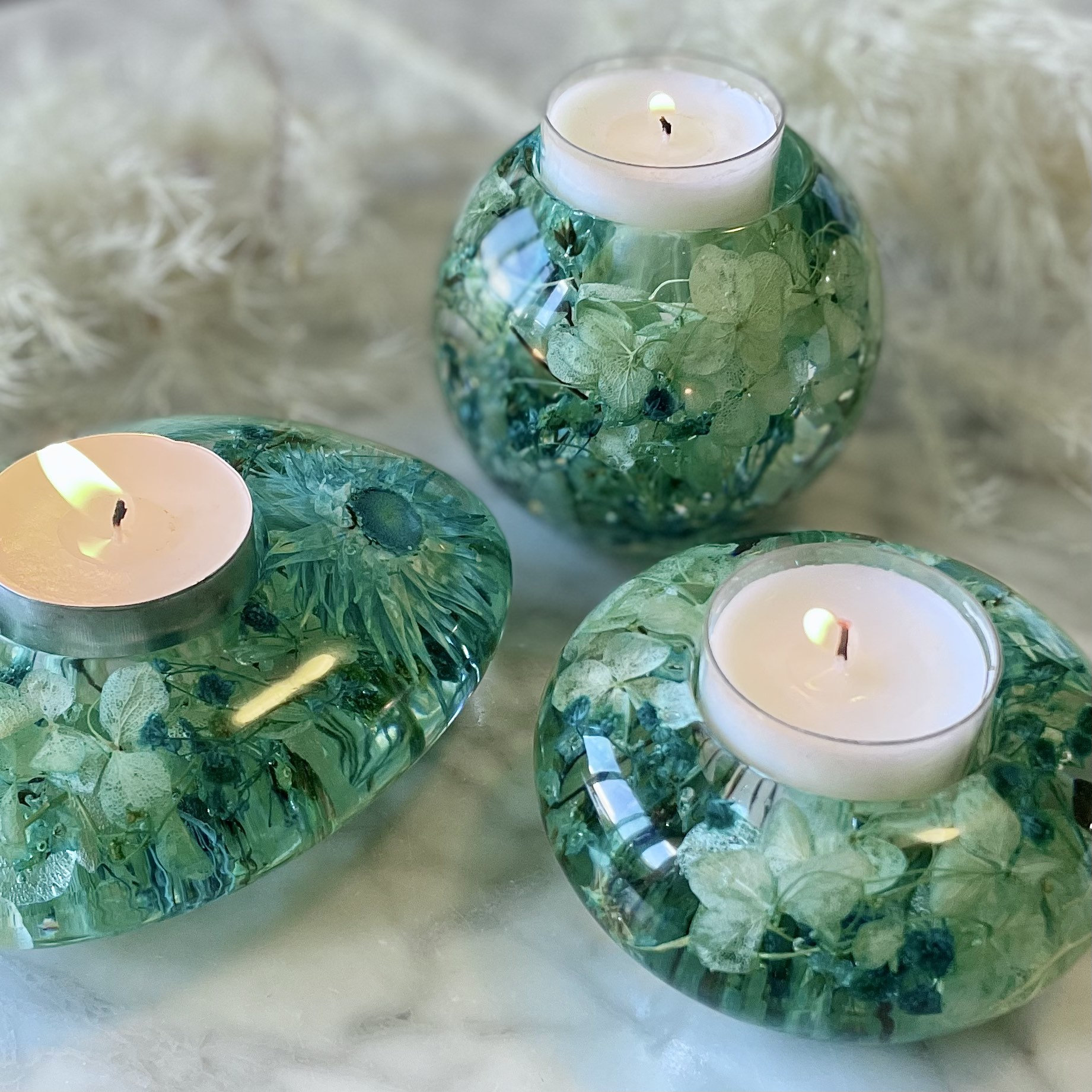 Teal best sale candle holder