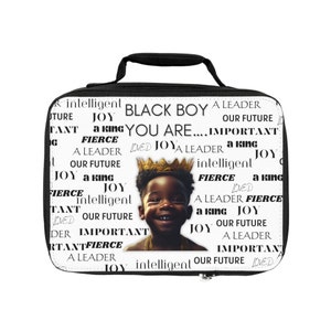 Black boy... You Are, Lunch Bag, Gift for him, Back To School, kids gift, kids tote