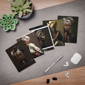 HER Earth - Multi-Design Grußkarten (5er-Pack) Geschenk für Schwarze Frau Geschenk für sie