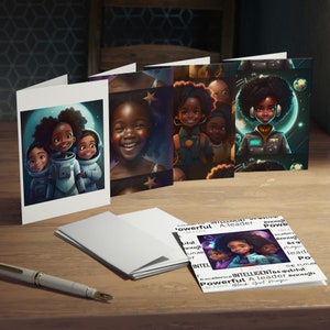 Black Girl Magic - Tarjetas de felicitación multidiseño (paquete de 5)