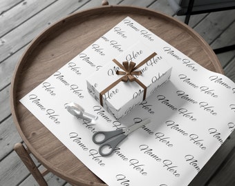 Aangepast inpakpapier voor kerstcadeaus, gepersonaliseerde naam