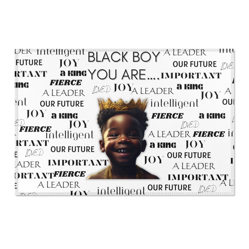 Black Boy Affirmations Area Rug: Kids Room Decor - Etsy