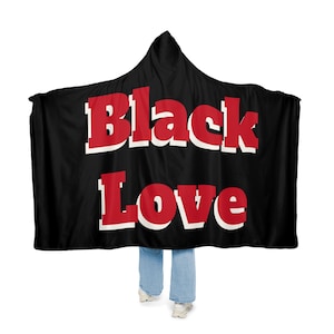 Black love Soft Life Snuggle Blanket (Rd/Blk) Gift for her Gift for him Gift for couple Wedding Anniversary Christmas