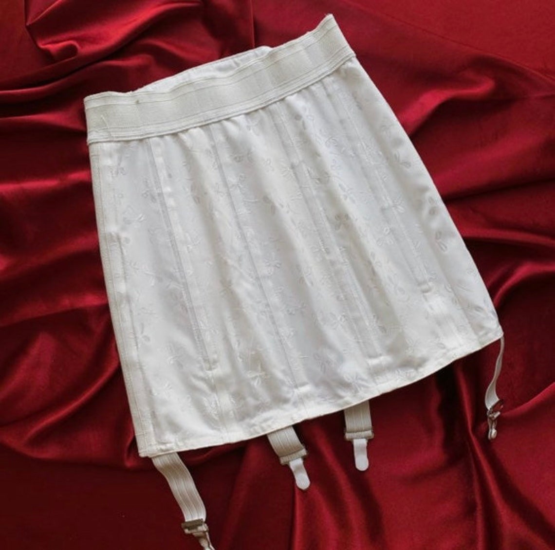 Vintage 80s Rare Deadstock White Girdle Skirt - Etsy