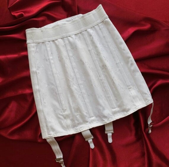 80s Rare Deadstock White Girdle Skirt