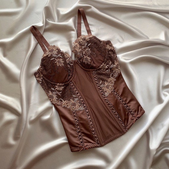 Rare Vintage Floral Corset Bustier Top