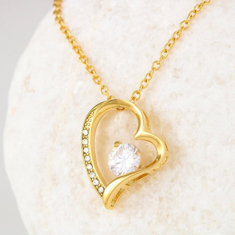 Girlfriend Gifts Valentine Gift for Her Cubic Zirconia Heart Pendent Valentine Day Gift Valentine Necklace Valentine Gift Box with Card