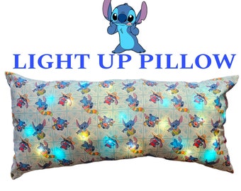 Almohada luminosa de Lilo y Stitch, decoración para habitación infantil (89 cm)