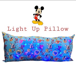 Mickey mouse, mickey mouse pillow, mickey mouse gifts, room decor, birthday gifts, mickey mouse toys, light up pillow, name pillow