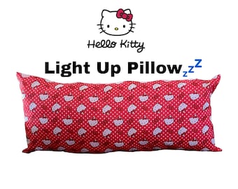 Almohada de Hello Kitty, 35 pulgadas, luces LED, control remoto
