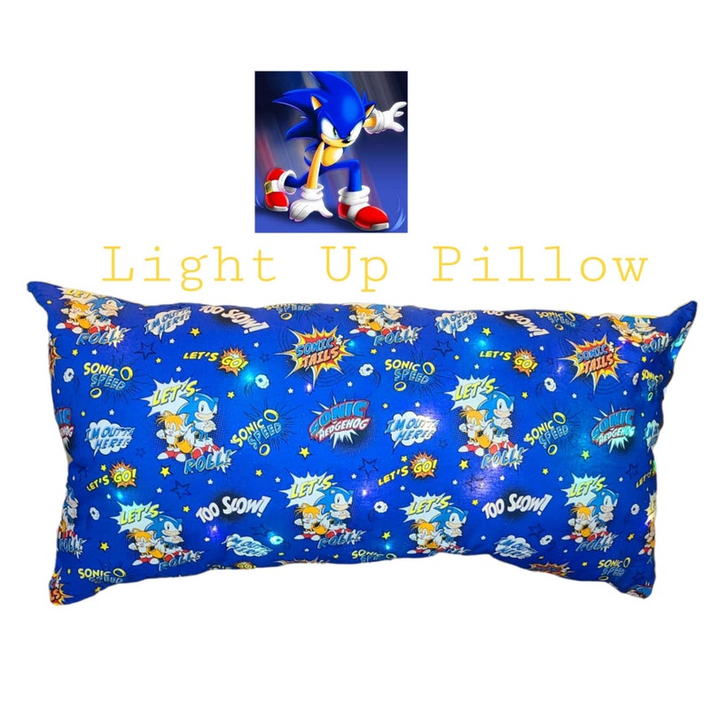 Sonic the Hedgehog Sonic Body Pillow Hedgehog Pillow Etsy