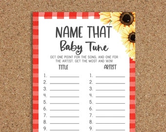 BBQ Baby Shower Games Name That Baby Tune Name That Baby Song Baby-Q BabyQ Games Coed Baby Shower Games Twins Backyard Baby Shower Games, S