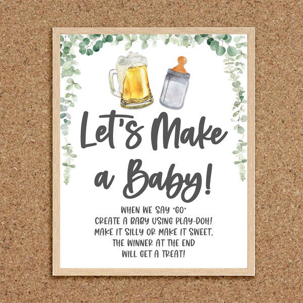 Let's Make a Baby Shower Game Etsy