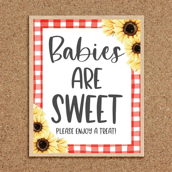 Babies Are Sweet Sign Baby Shower Favor Table Sign Please Take a Treat Barbecue Baby Shower Coed Baby-Q BBQ Baby Shower Picnic Baby Q, S