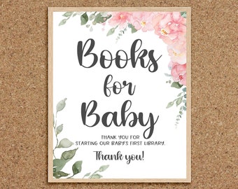 Boeken voor babybord Babybibliotheek Boeken voor baby Boekverzoek Roze Bloemen Babyshowerspellen Bloemenmeisje Babyshowerspellen Babymeisje Roze, P