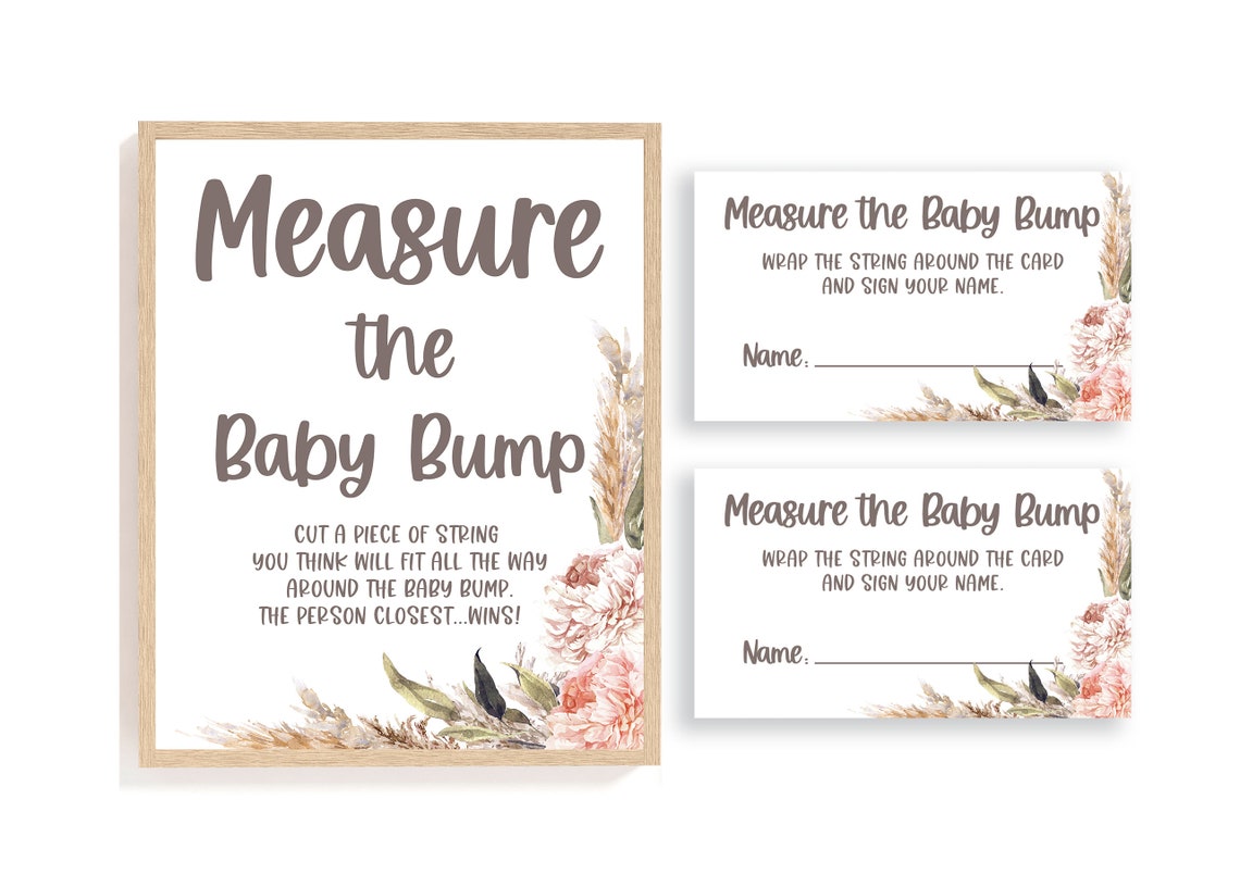 Measure Mommy's Belly Game How Big is Mommy's Belly | Etsy