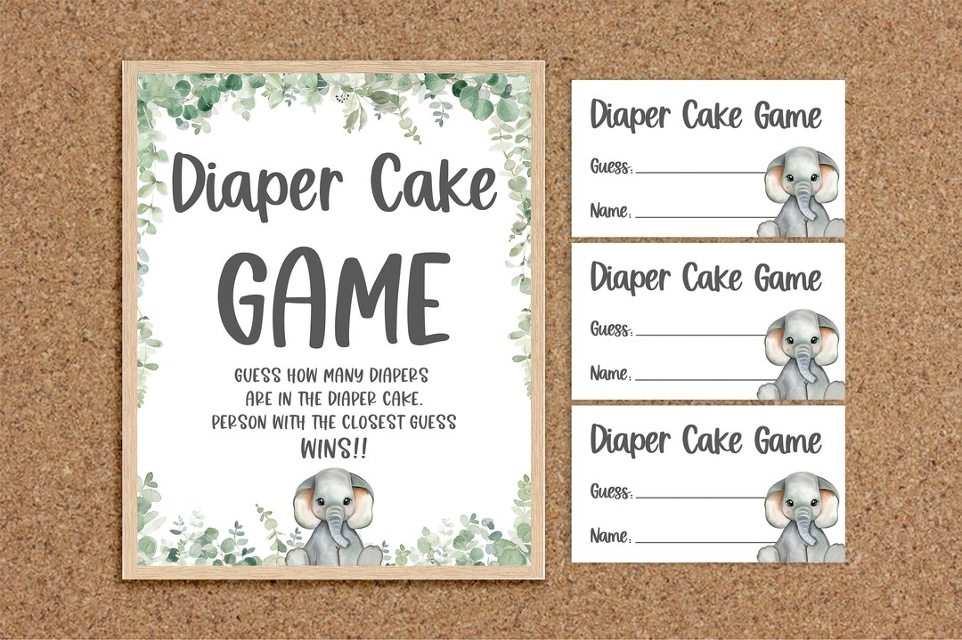 Diaper Cake Game Diaper Cake Guessing Game Guess How Many Diapers