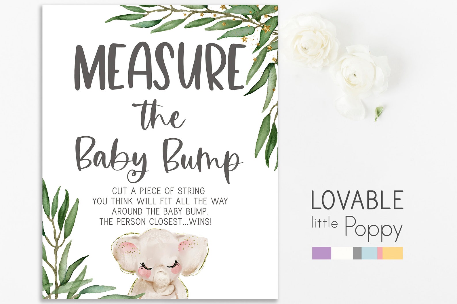 Measure Mommy's Belly Game How Big is Mommy's Belly | Etsy