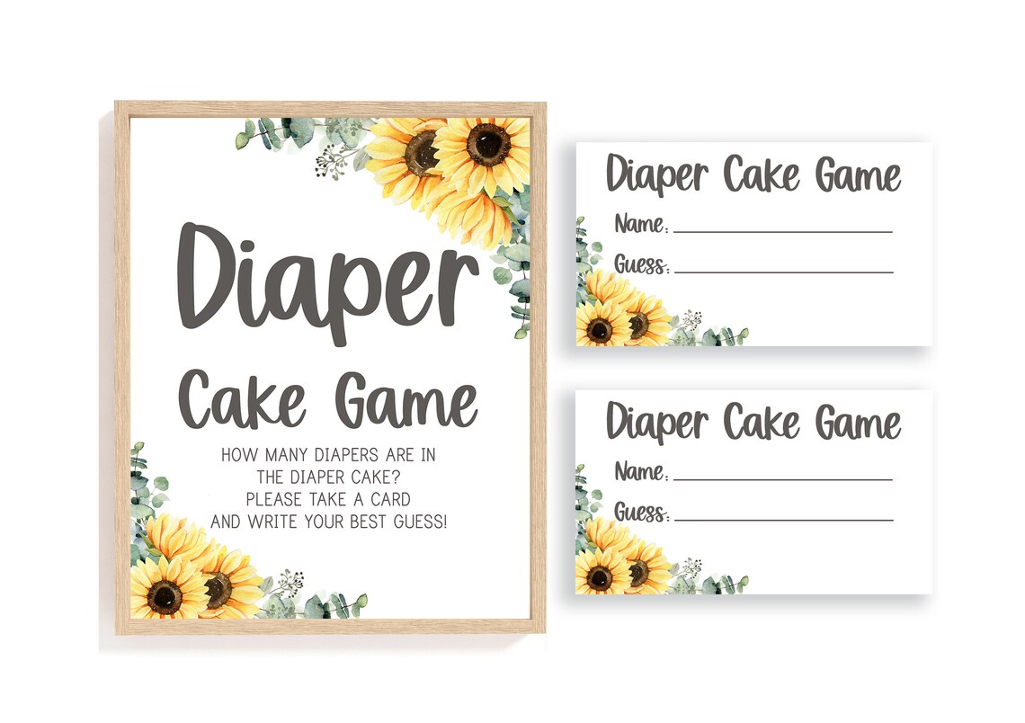 Diaper Cake Guessing Game Diaper Cake Game Guess How Many Etsy
