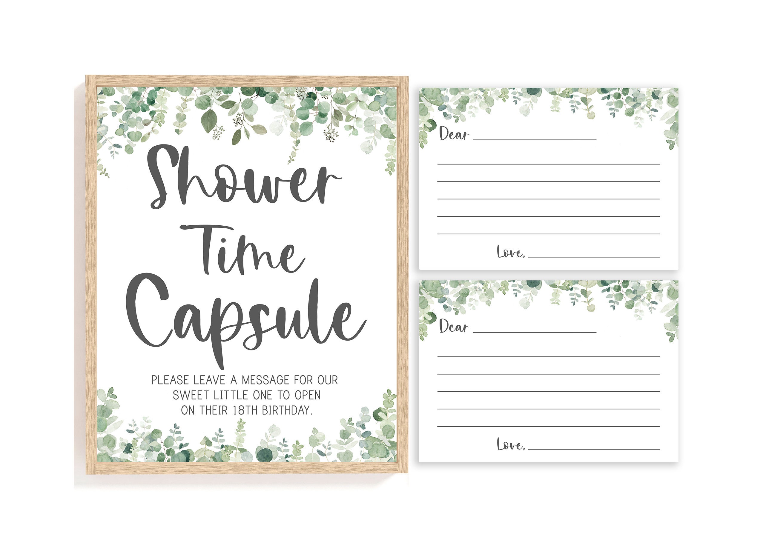 Time Capsule Sign Baby Shower Time Capsule Baby Time Capsule Etsy