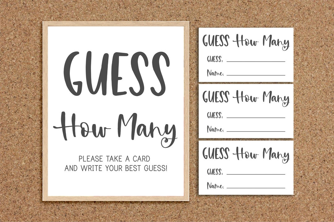 Guess How Many Free Printable Guess How Many Free Printable