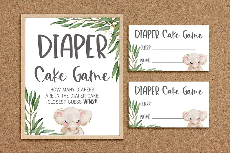 Diaper Cake Guessing Game Diaper Cake Game Guess How Many Etsy