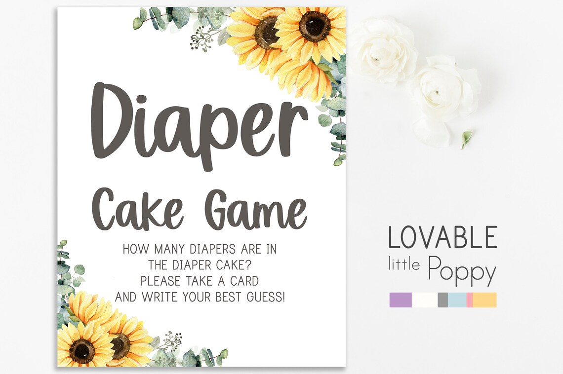 Diaper Cake Guessing Game Diaper Cake Game Guess How Many Etsy