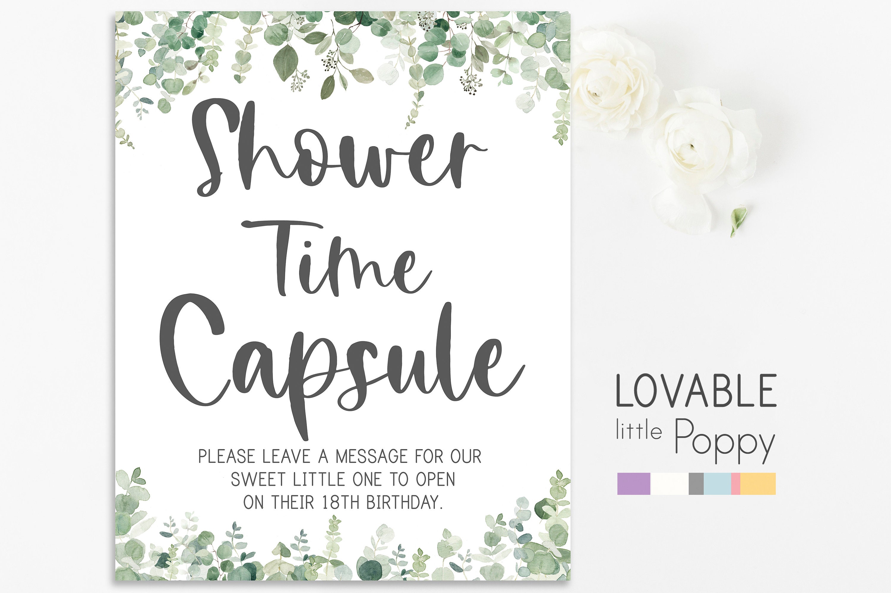 Time Capsule Sign Baby Shower Time Capsule Baby Time Capsule Etsy