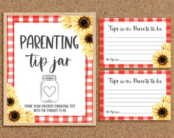 Advice for New Parents Advice for Parents to be cards Wishes for the Parents to be BBQ Baby Shower Games Sunflower BabyQ Baby-Q Games, S