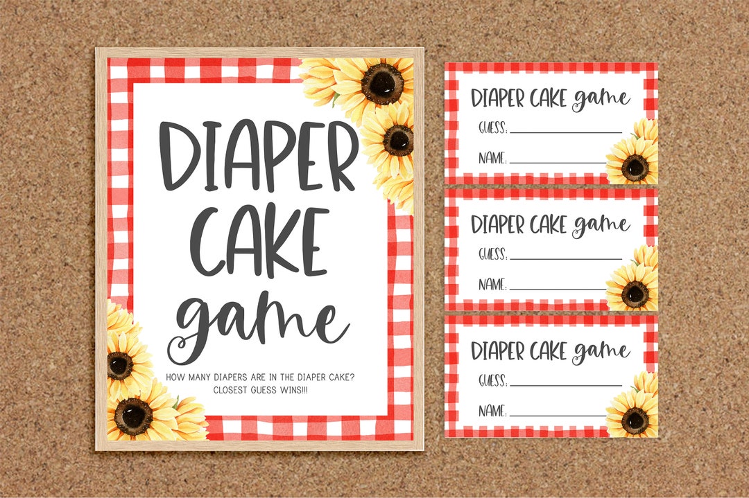Diaper Cake Game Guess How Many Diapers Babyq Shower BBQ Baby Shower