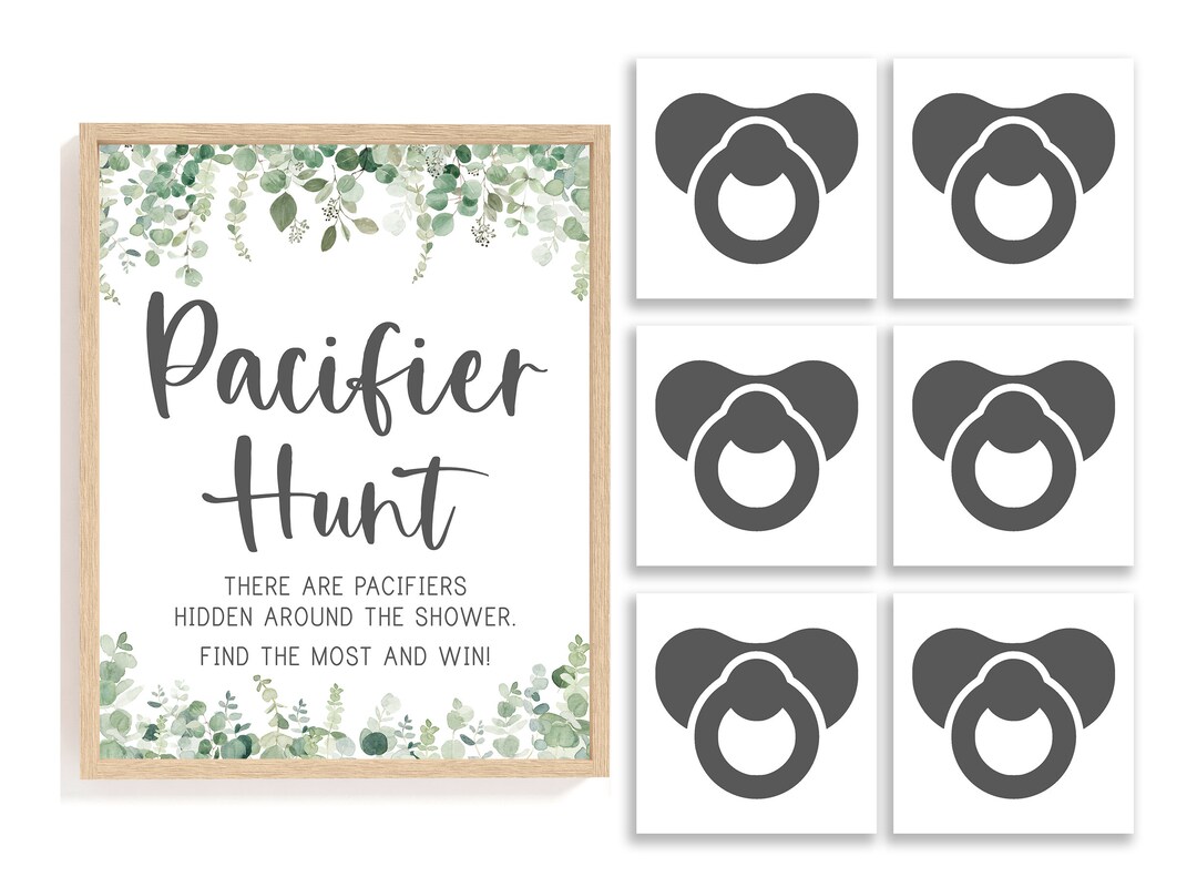 Pacifier Hunt Game Pacifier Hunt Find the Pacifier Game Etsy