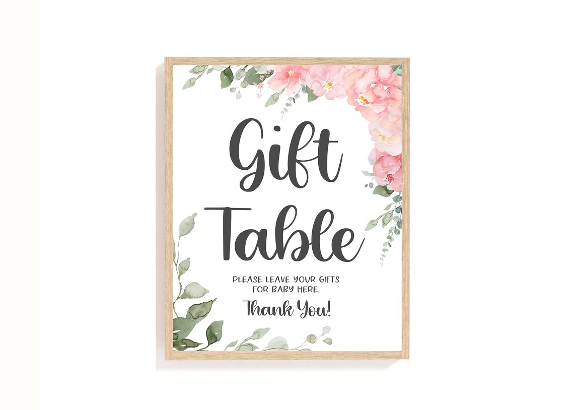Gift Table Sign Baby Shower Gift Table Sign Sign for Gift - Etsy