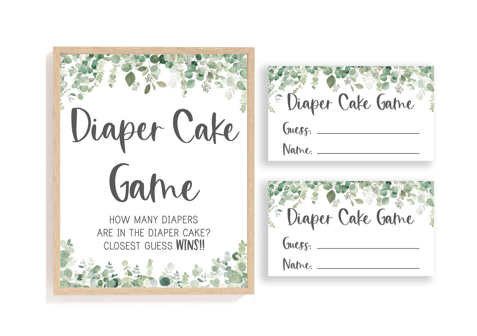 Diaper Cake Guessing Game Diaper Cake Game Guess How Many Etsy