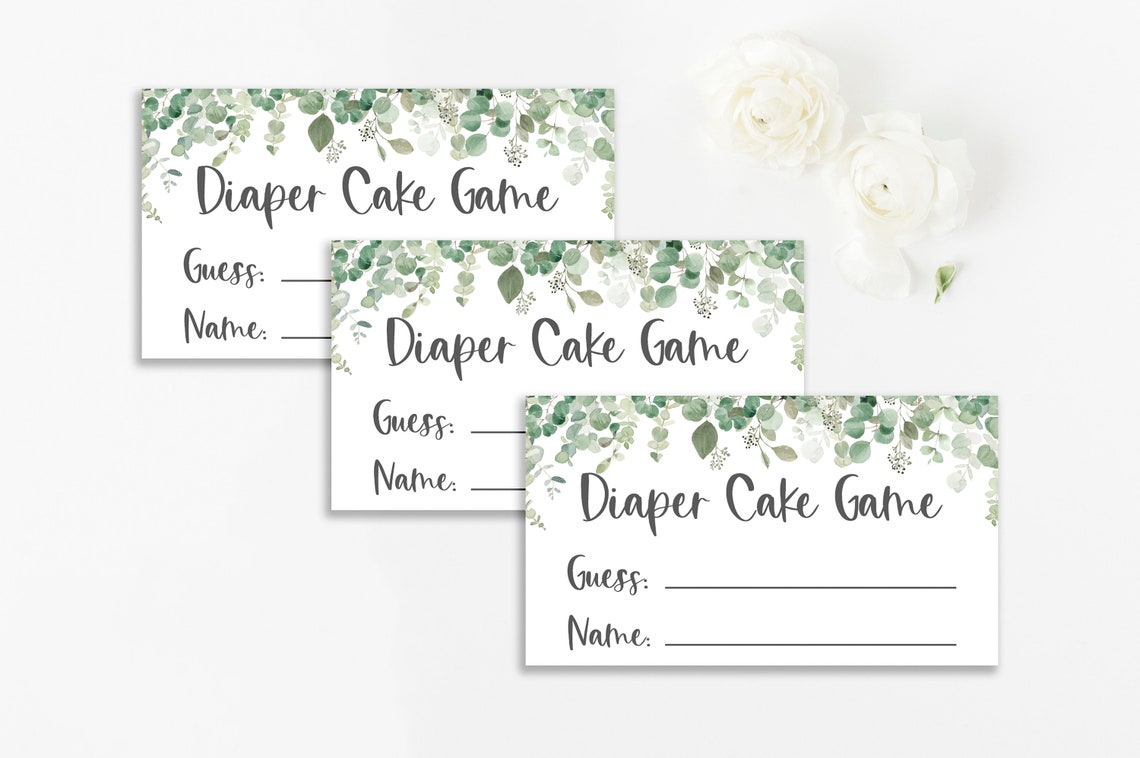 Diaper Cake Guessing Game Diaper Cake Game Guess How Many Etsy