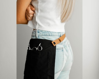 Tool belt apron for hairstylists, makeup artists, baristas, florists and more!