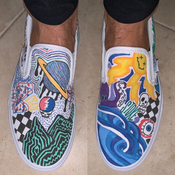 trippy custom vans