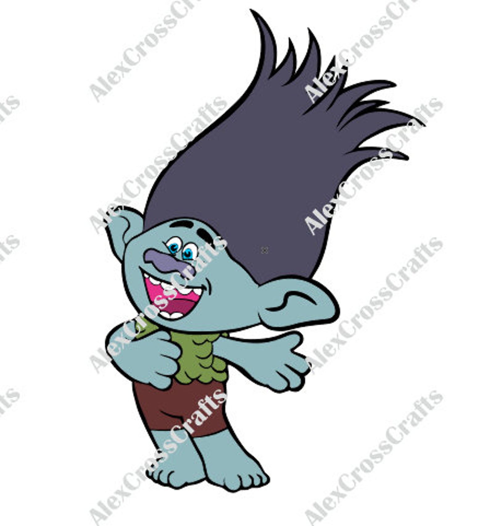 Branch Trolls Cut File Silhouette and Svg Dfx Cricut and | Etsy