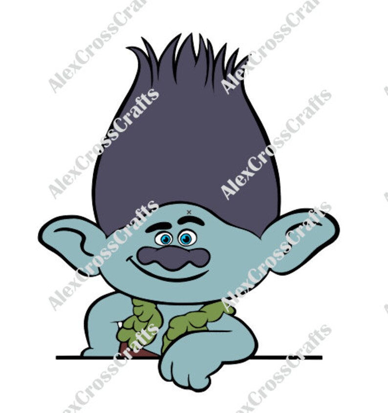 Branch Trolls Cut File Silhouette and Svg Dfx Cricut and | Etsy
