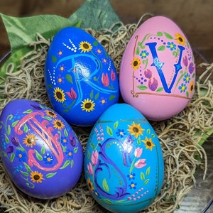 Monogramed Easter Eggs